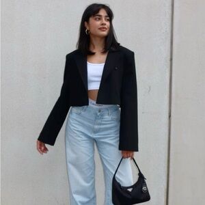 Cropped Black Blazer